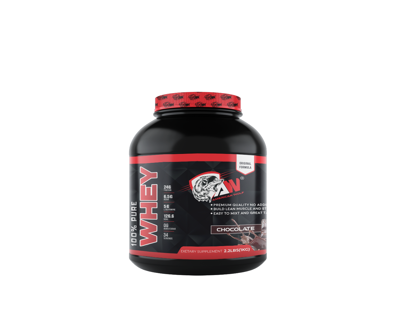100% PURE WHEY American Wolf Chocolate 1KG