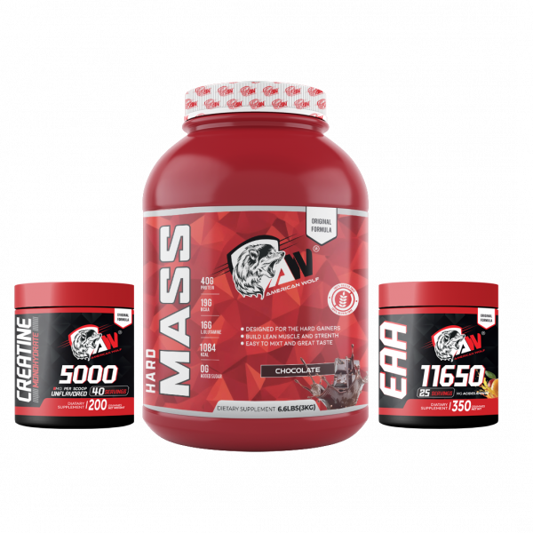 PACK HARD MASS 3KG + EAA 350G + CREATINE MONOHYDRATE 200G