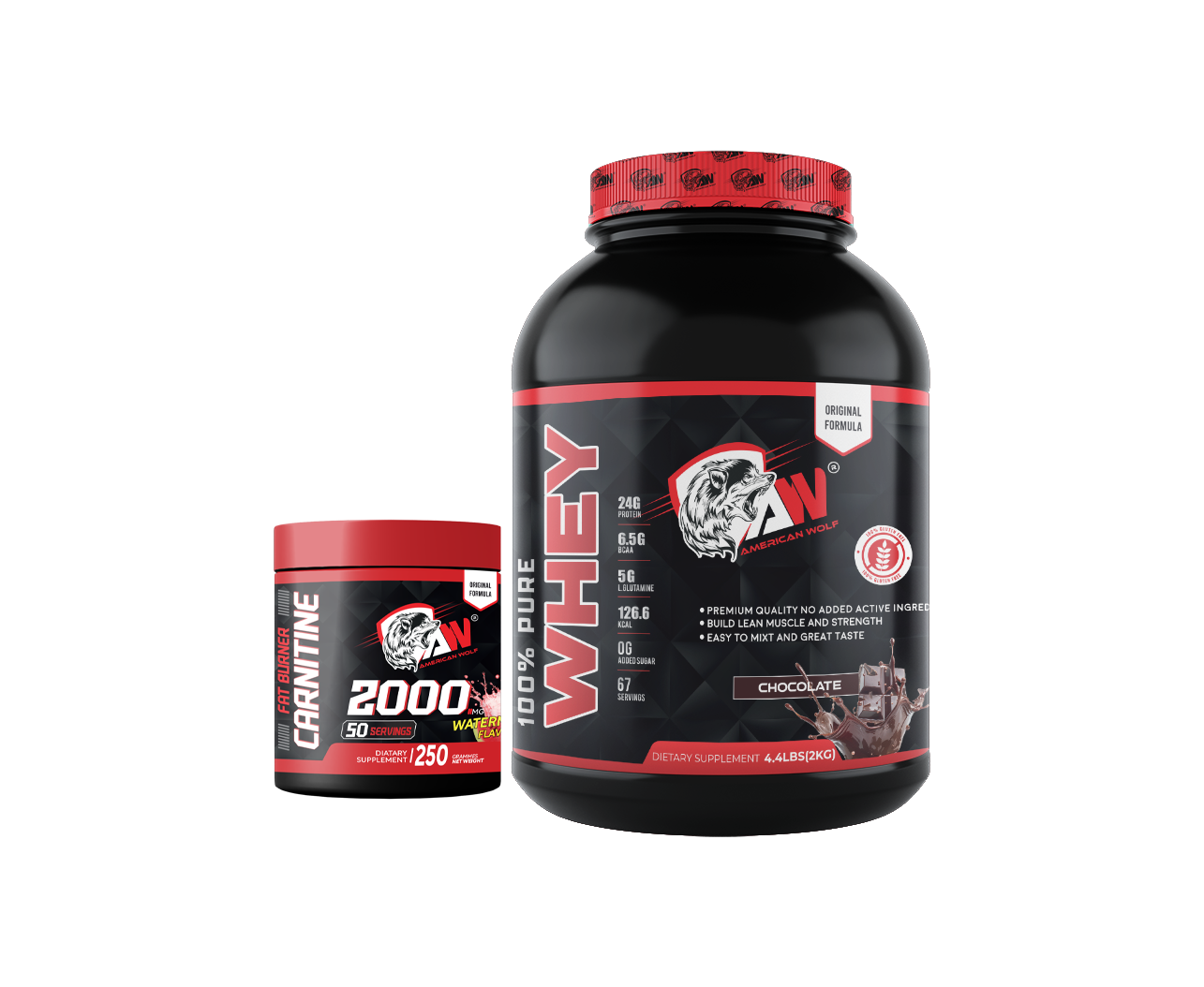 pack 100% pure whey + l-carnitine