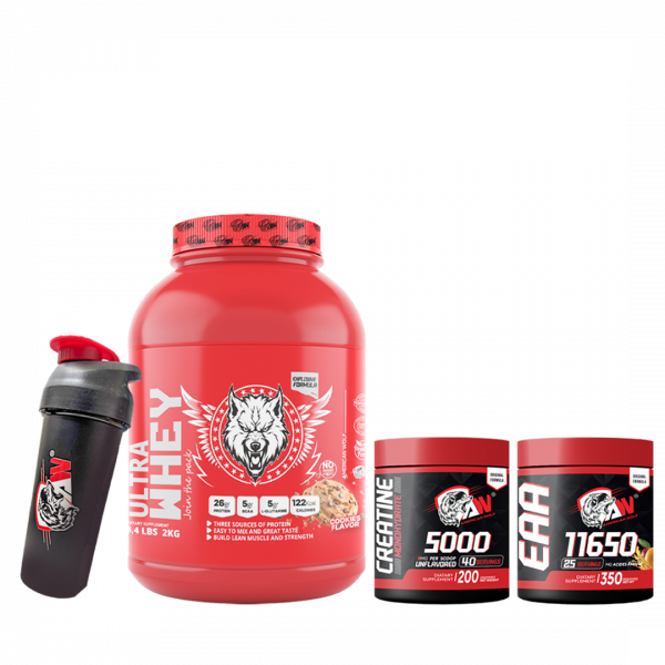 PACK ULTRA WHEY 2KG + CREATINE MONOHYDRATE 200G + EAA + SHAKER